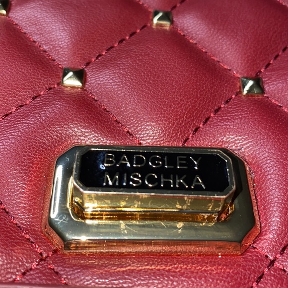 Badgley Mischka studded crossbody in wine NWT - Picture 4 of 13